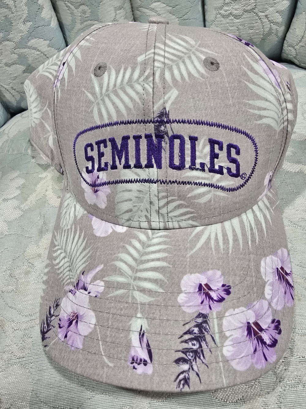 FSU Seminoles Floral Adjustable Baseball Cap Hat Like New Condition